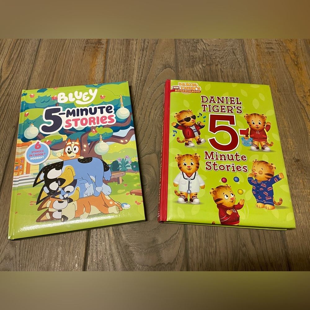 Bluey and Daniel Tiger's 5-Minute Stories Book Bundle